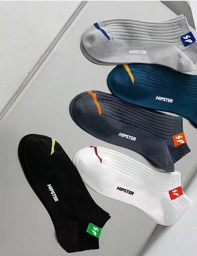 AliExpress 5Pairs 2026 New Ankle Socks, Low Cut, Comfortable, Odor Proof, Sweat Absorbing Sports Socks, Suitable for Spring, Summer, Autumn, view 5