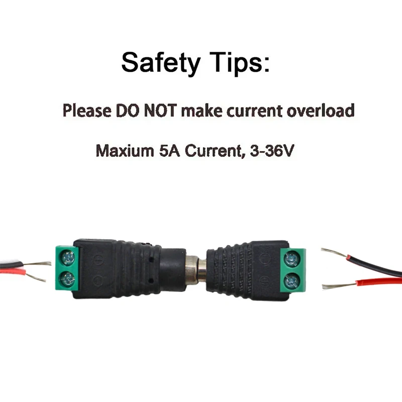 AliExpress 5-Pair 2.1 x 5.5 mm DC 12V Power Connectors, view 4
