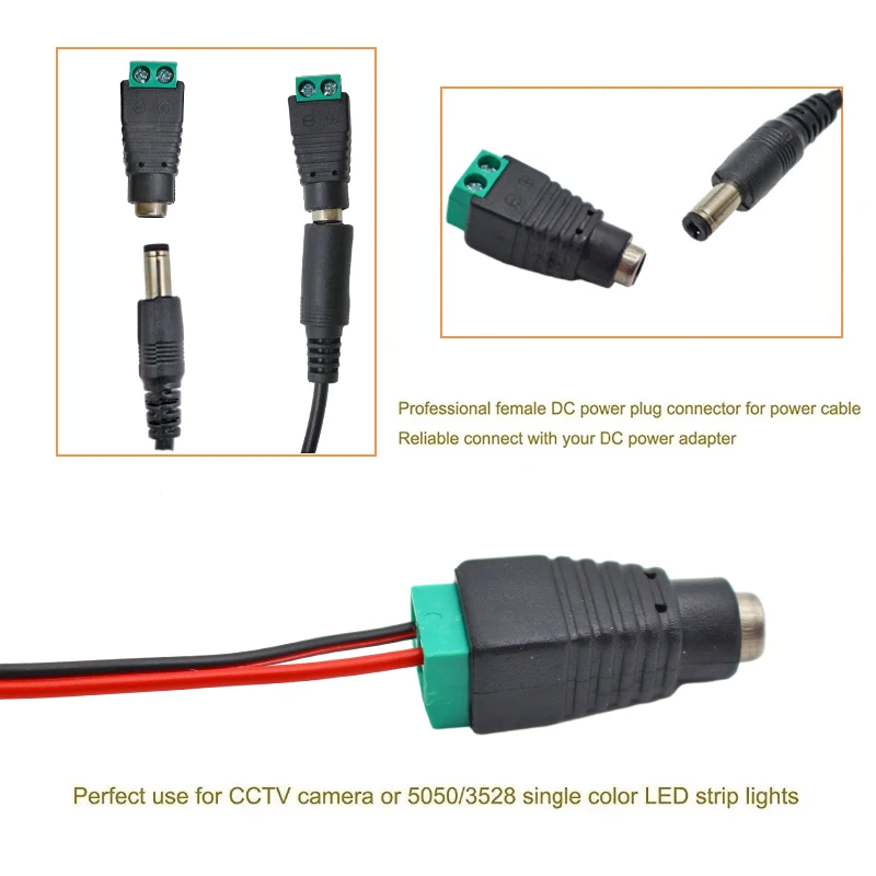 AliExpress 5-Pair 2.1 x 5.5 mm DC 12V Power Connectors, view 5