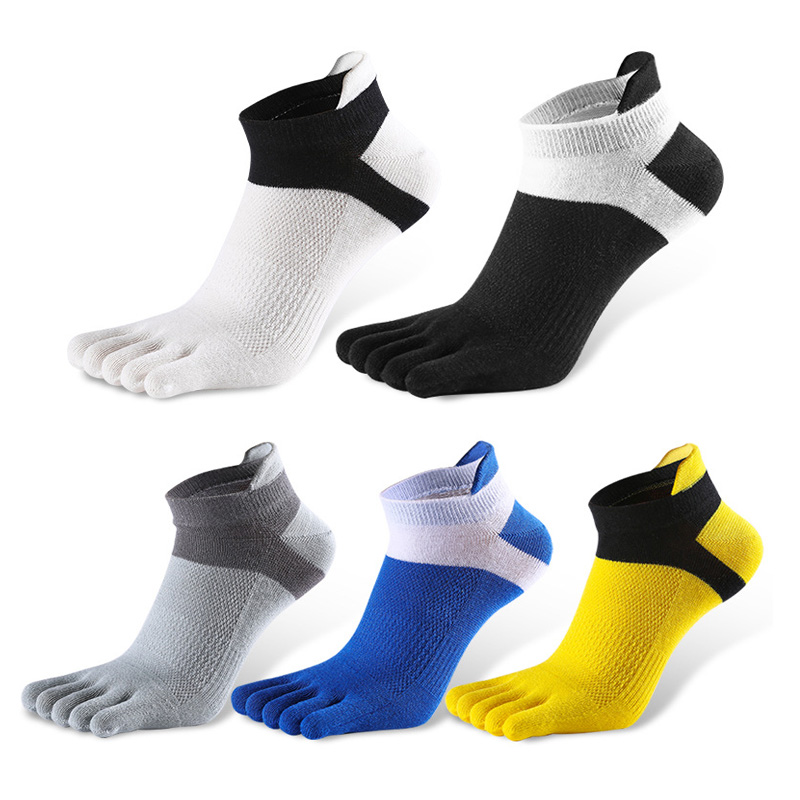 AliExpress 5Pairs / lot Summer Men Socks Cotton Five-finger Male short Socks High Quality
