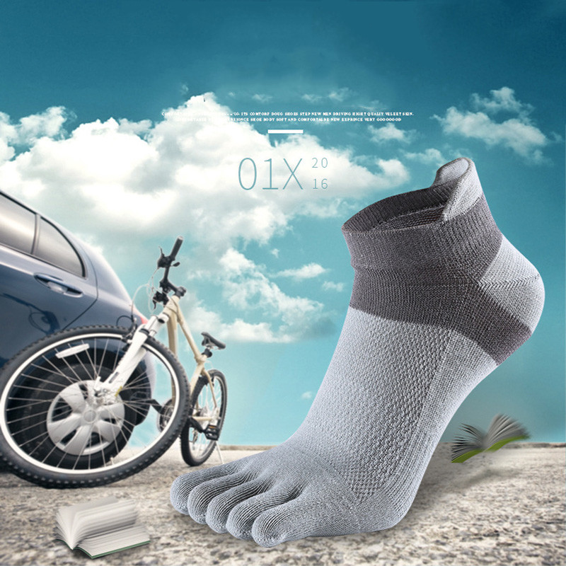 AliExpress 5Pairs / lot Summer Men Socks Cotton Five-finger Male short Socks High Quality, view 4