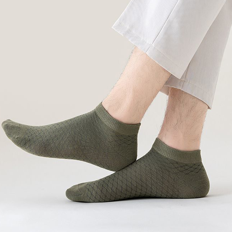 AliExpress 5Pairs Men's Anti Odor Sweat Absorption Low Cut Socks Breathable Comfortable Thin Mesh Casual Sock High Quality Sports Male Sox, view 2