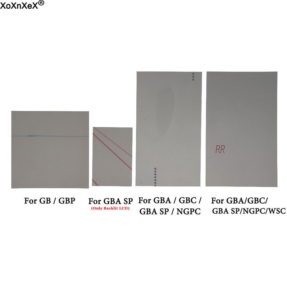 AliExpress 5PC For Gamboy GB GBP Polarized Polarizer Filter Film Sheet For GBA GBC GBASP NGP WSC Backlit Screen Modify Part C