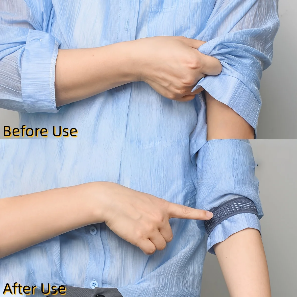 AliExpress 5Pcs Elastic Sleeve Shorteners, Non-Slip Cuff Fasteners for Shirts, Hanfu, Blazers & Suit Jackets