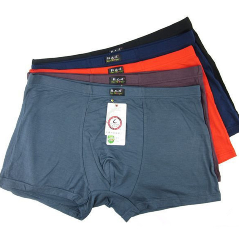AliExpress 5PCS/lot Top Quality Boxers Bamboo Underwear Male Underwear Box Plus Big Size XL-- 6XL Free Shipping