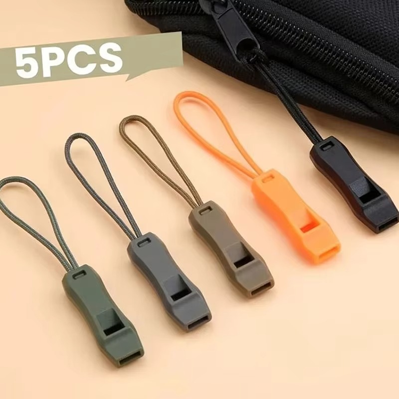 AliExpress 5Pcs Multi-Color Portable Emergency Survival Whistles with Braided Lanyard for Outdoor Camping Hiking Safety Signal, view 4