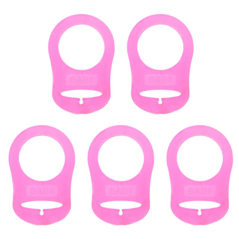 AliExpress 5Pcs Multi Colors Silicone Baby Pacifier Holder Clip Adapter Rings Adapter Button Baby Mom Ring Newborn