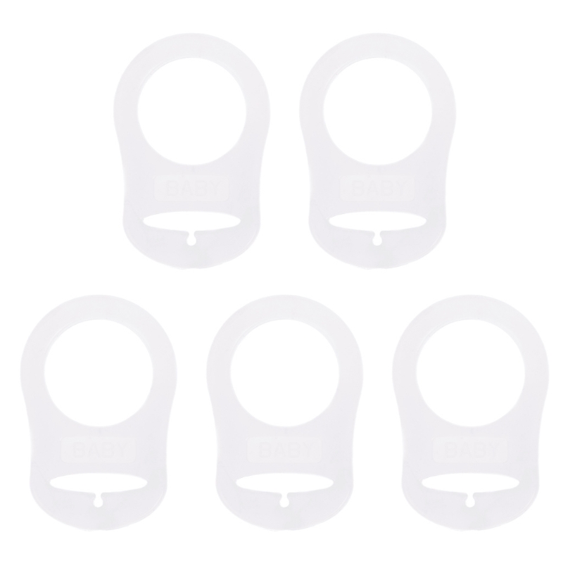 AliExpress 5Pcs Multi Colors Silicone Baby Pacifier Holder Clip Adapter Rings Adapter Button Baby Mom Ring Newborn, view 4