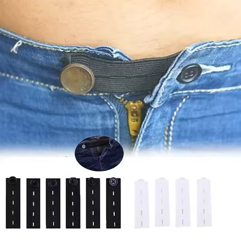 AliExpress 5pcs Pant Extender Belt Unisex Waist Band Tight Trousers Jeans Skirts Maternity Button Hooks Garment DIY Sewing Supplies, view 2