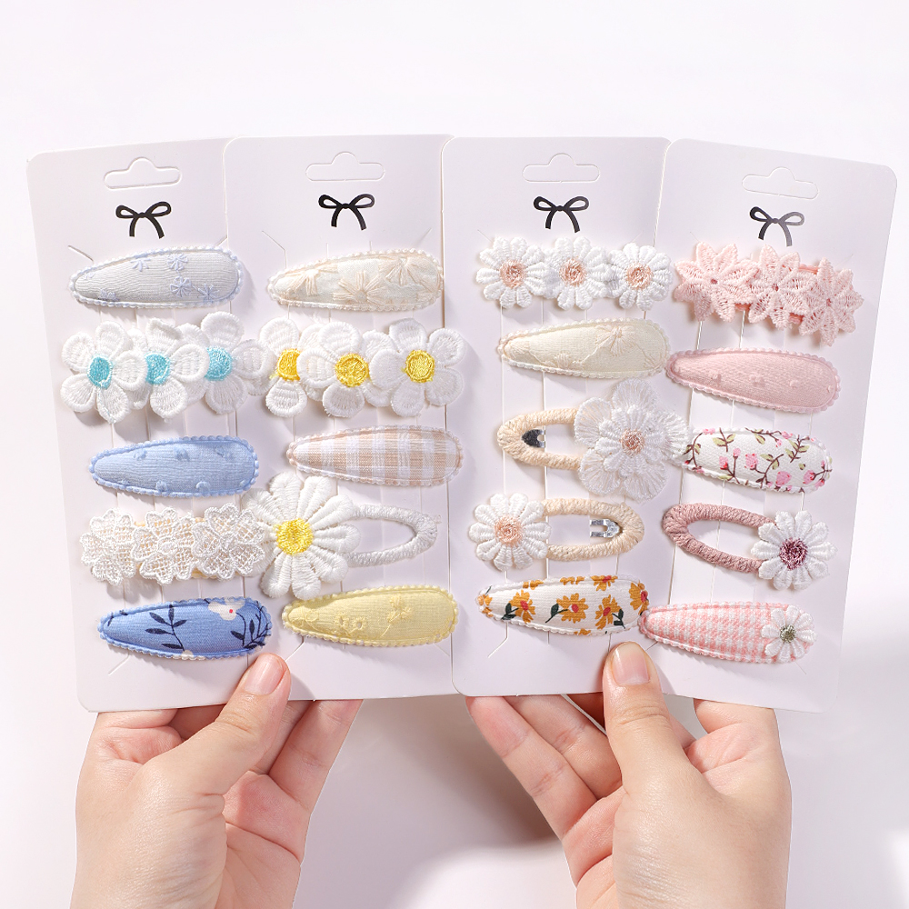 AliExpress 5Pcs/Set Kids Hair Accessories BB Clips Sweet Printe Hairbangs Hairclip Baby Girls Barrette Ins Style Daisy Hairpin Ornament, view 6