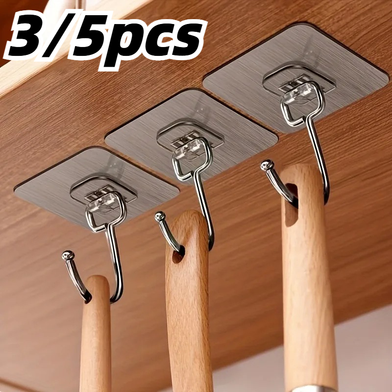 AliExpress 5-Piece Heavy-Duty Self-Adhesive Wall Hooks