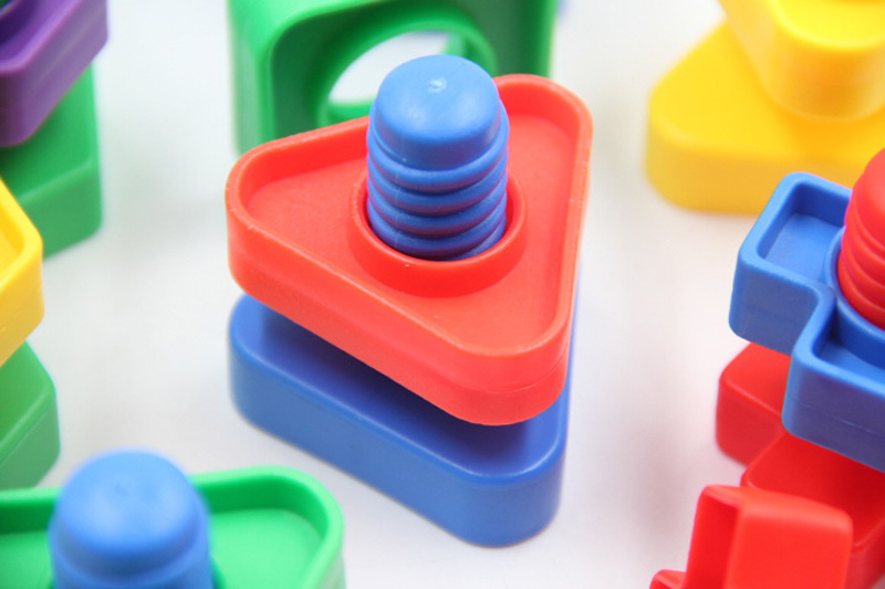 AliExpress 5Set Screw Building Blocks Plastic Insert Blocks Nut Shape Toys for Educational Toys Montessori Scale Models Gift, view 4