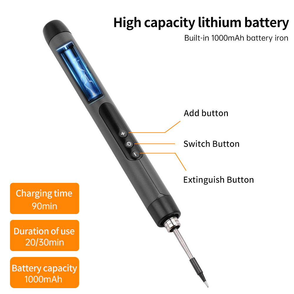 AliExpress 5V 8W Cordless USB Soldering Iron, view 4