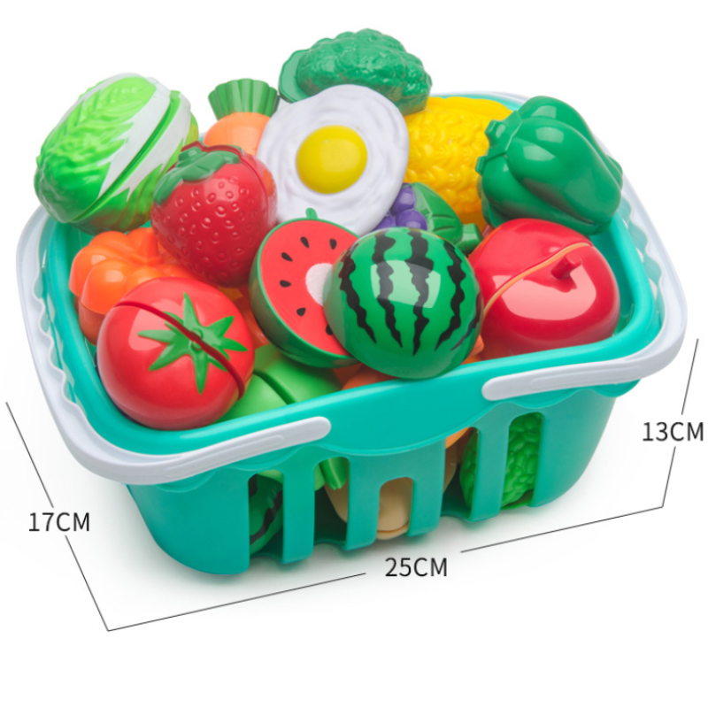 AliExpress 6/10/13/24Pcs Kitchen Fun Cutting Fruits and Vegetables Food Play House Set Puzzle Education Toys For Kids Boys Girls Xmas Gifts, view 6