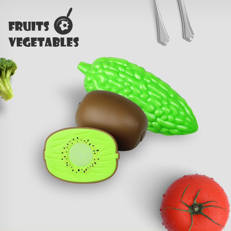 AliExpress 6/10/13/24Pcs Kitchen Fun Cutting Fruits and Vegetables Food Play House Set Puzzle Education Toys For Kids Boys Girls Xmas Gifts, view 3