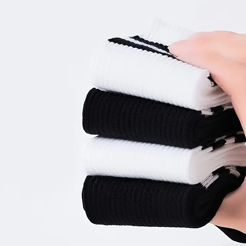AliExpress Striped Crew Socks for Men and Women (6 to 20 Pairs), view 2