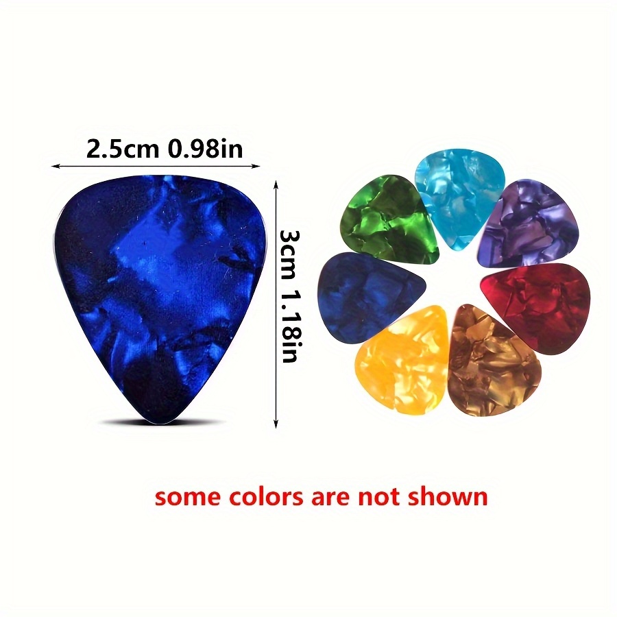 AliExpress 6/12/30/50pcs Boxed 0.46mm Guitar Picks - ABS Plastic, Assorted Colors & Designs for Guitar Ukulele Bass, Acoustic/Electric JXB, view 2