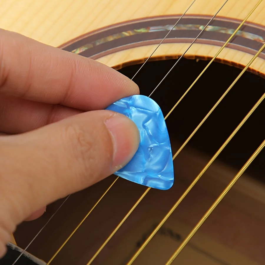 AliExpress 6/12/30/50pcs Boxed 0.46mm Guitar Picks - ABS Plastic, Assorted Colors & Designs for Guitar Ukulele Bass, Acoustic/Electric JXB, view 4