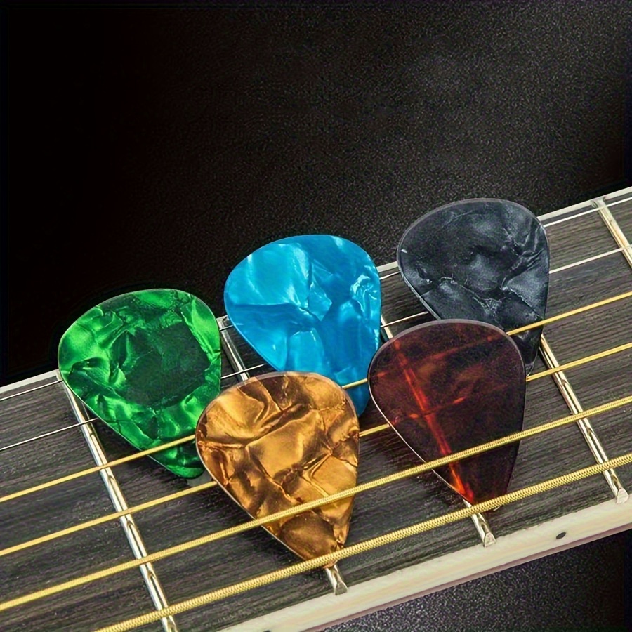 AliExpress 6/12/30/50pcs Boxed 0.46mm Guitar Picks - ABS Plastic, Assorted Colors & Designs for Guitar Ukulele Bass, Acoustic/Electric JXB, view 5