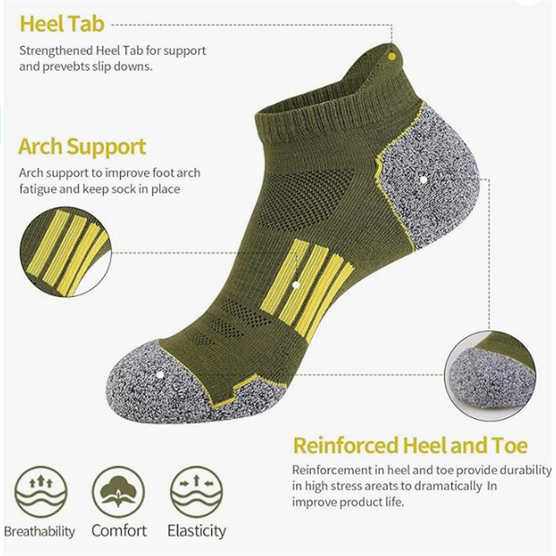 AliExpress 6/12 Pairs Mesh Sweat Absorbing and Breathable Thin Men's Sports Socks Casual Comfortable Non Slip Wear-resistant Men's Socks, view 6