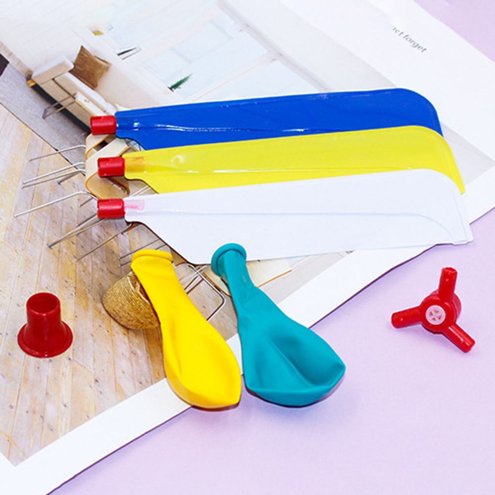 AliExpress 6/12PCS Children's Outdoor Balloon Rotating Helicopter Launcher Set Balloon Parent Child Interactive Children's Puzzle Toy, view 4