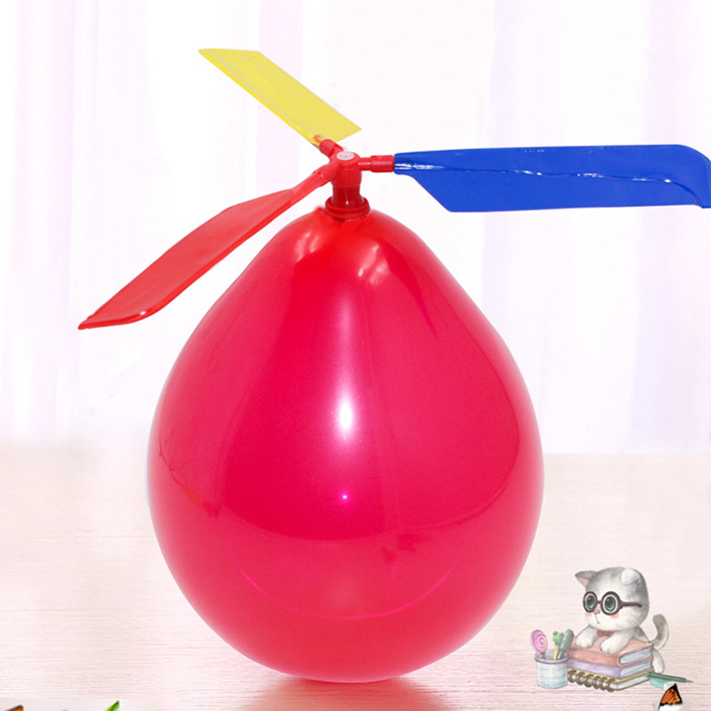 AliExpress 6/12PCS Children's Outdoor Balloon Rotating Helicopter Launcher Set Balloon Parent Child Interactive Children's Puzzle Toy, view 6