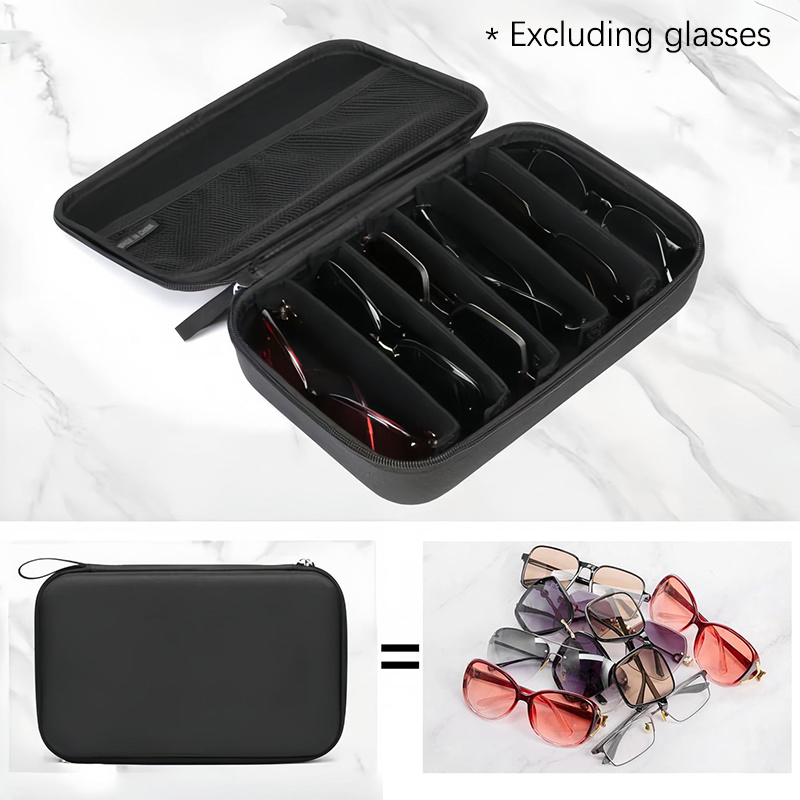 AliExpress Adjustable 6-Compartment Glasses Storage Box, view 2