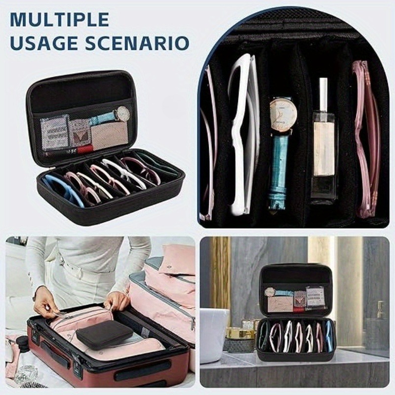 AliExpress Adjustable 6-Compartment Glasses Storage Box, view 5