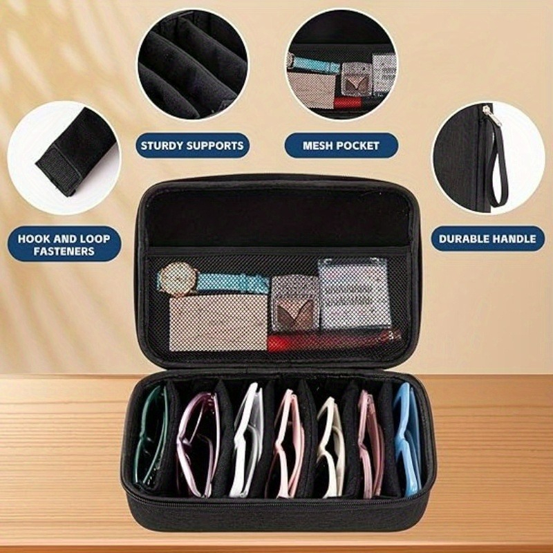 AliExpress Adjustable 6-Compartment Glasses Storage Box, view 6