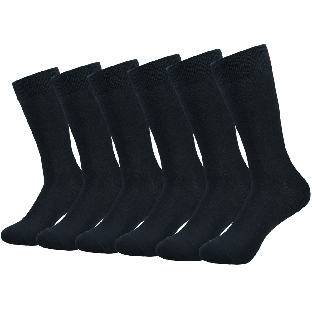 AliExpress 6 Pairs Men's Black Cotton Dress Socks High Quality Long Calf Socks Autumn Winter Sweat Resistant Anti Odor