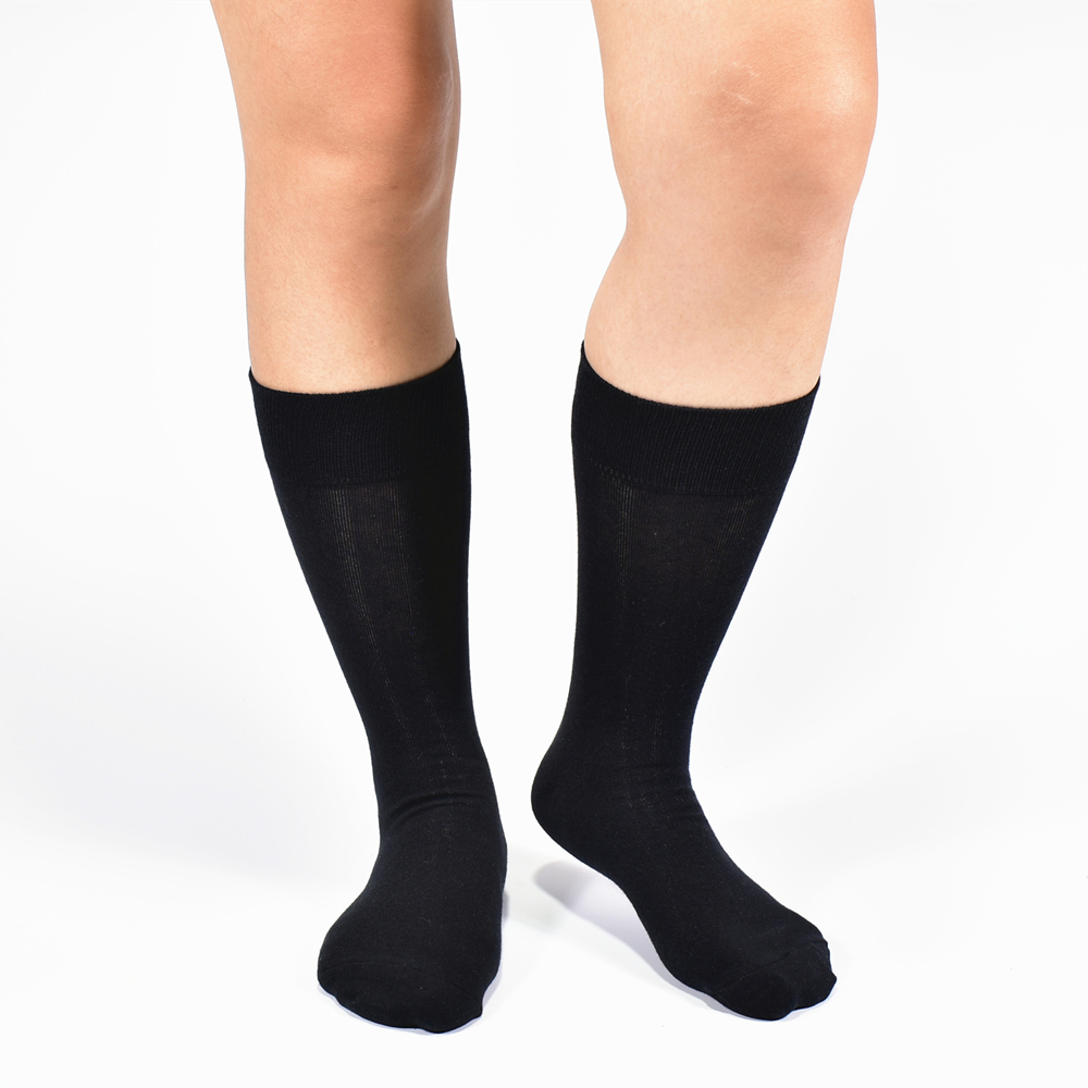 AliExpress 6 Pairs Men's Black Cotton Dress Socks High Quality Long Calf Socks Autumn Winter Sweat Resistant Anti Odor, view 4