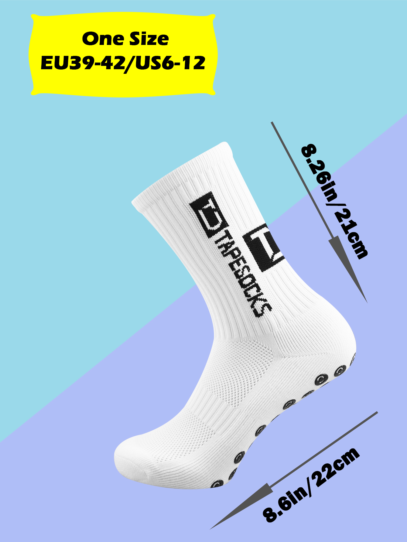 AliExpress 6 Pairs of football socks sports socks men's mid-calf socks silicone non-slip dot socks basketball yoga socks, view 5