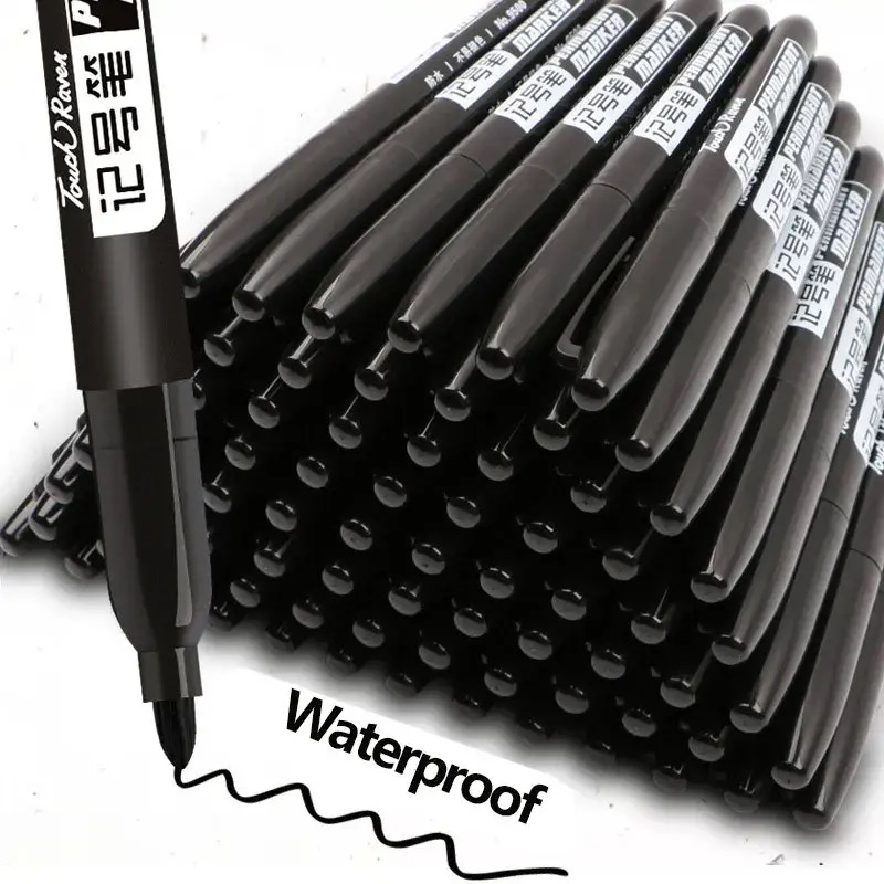 AliExpress Waterproof Permanent Marker Pens, Black Blue Red (6)