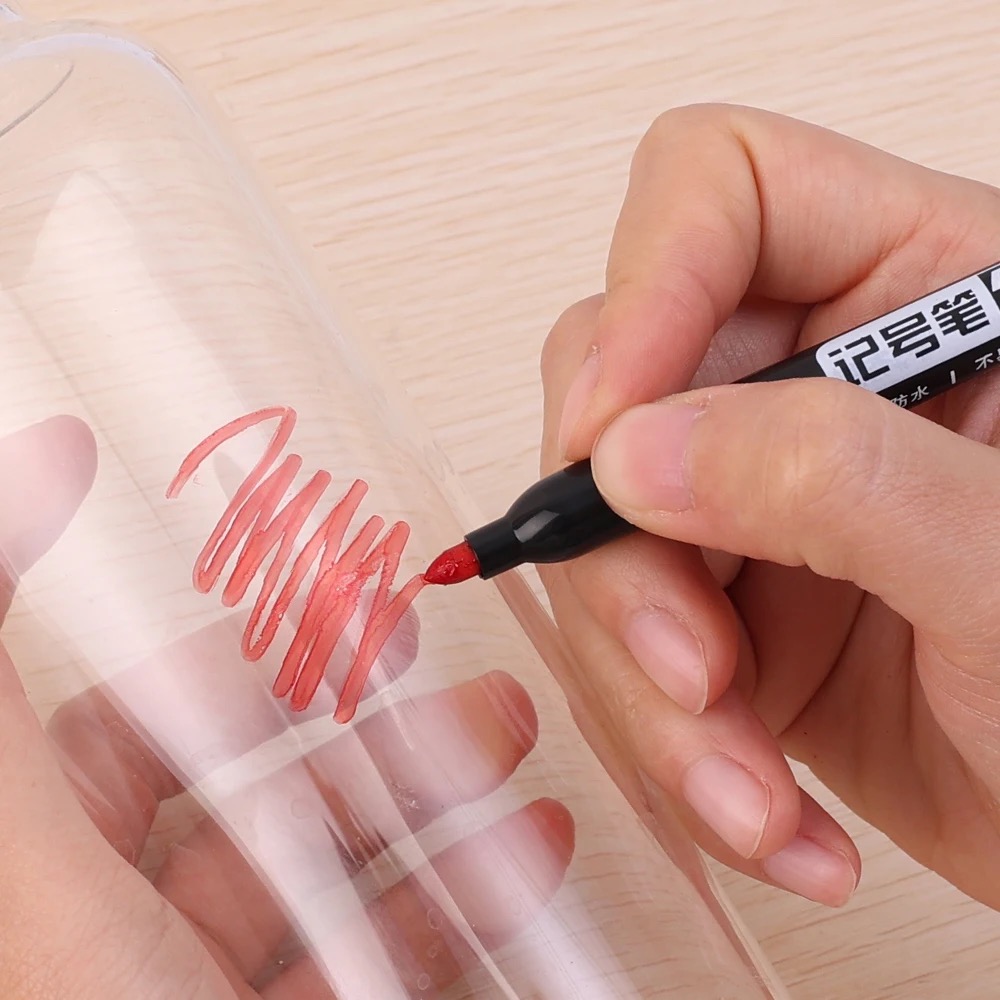 AliExpress Waterproof Permanent Marker Pens, Black Blue Red (6), view 6