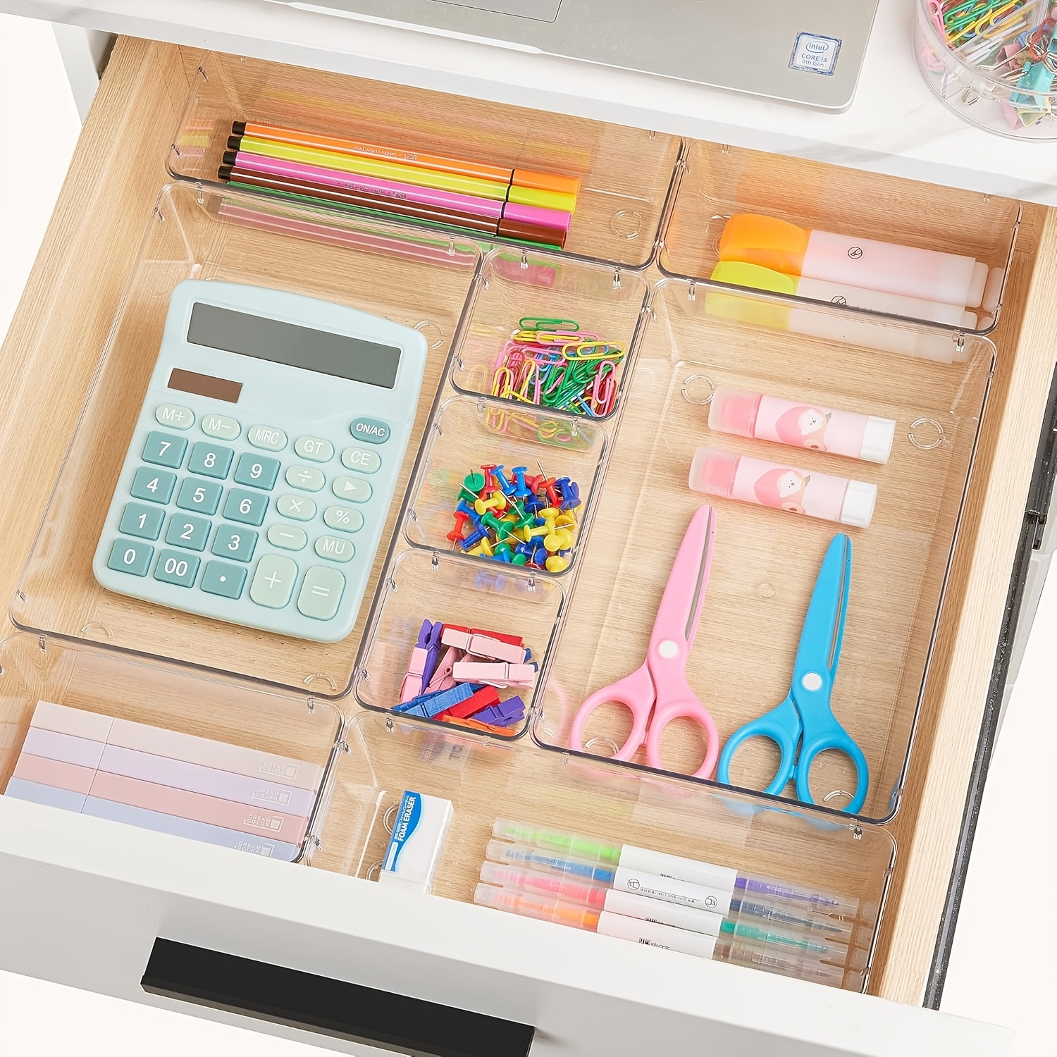 AliExpress Clear Plastic Drawer Organizer Tub Set, view 3
