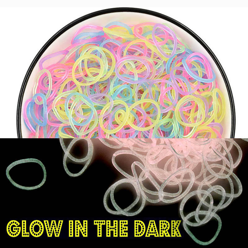 AliExpress 600Pcs DIY New Luminous Rubber Loom Bands Bracelets for Lovers Friendship Hand Bangles Fluorescent Night Glowing Rubber Band Wri
