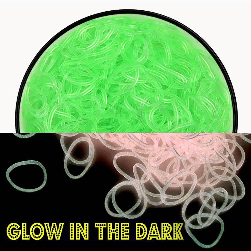 AliExpress 600Pcs DIY New Luminous Rubber Loom Bands Bracelets for Lovers Friendship Hand Bangles Fluorescent Night Glowing Rubber Band Wri, view 2