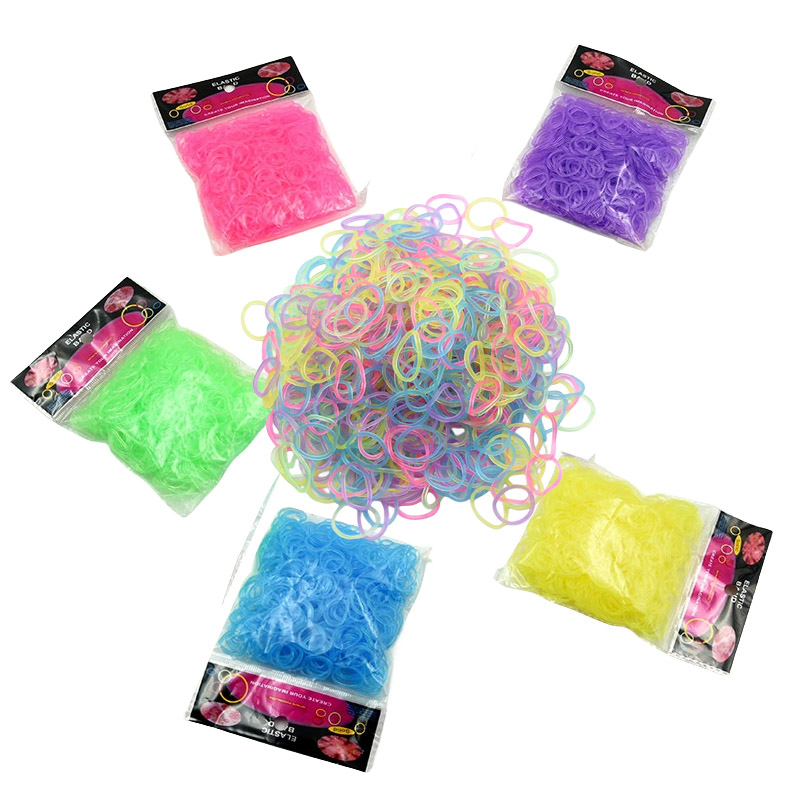 AliExpress 600Pcs DIY New Luminous Rubber Loom Bands Bracelets for Lovers Friendship Hand Bangles Fluorescent Night Glowing Rubber Band Wri, view 3