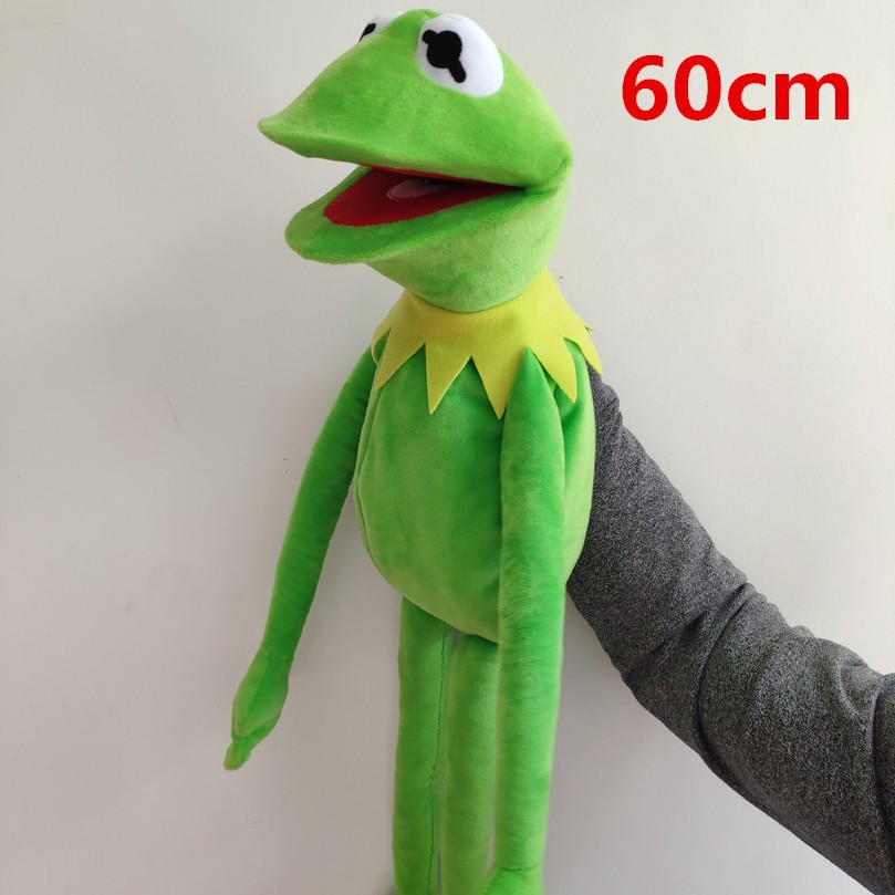 AliExpress 60cm Hollywood Star Frog Kermits Plush Doll Soft Stuffed Frogs Hand Puppet Toy Baby Children Christmas Halloween Gifts