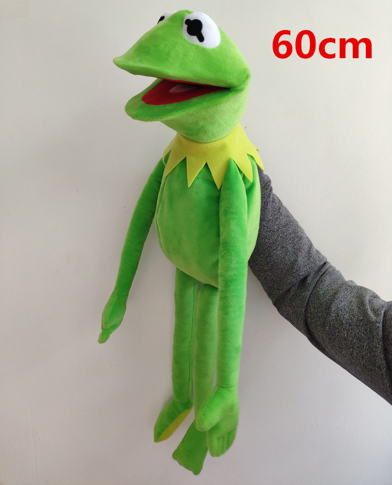 AliExpress 60cm Hollywood Star Frog Kermits Plush Doll Soft Stuffed Frogs Hand Puppet Toy Baby Children Christmas Halloween Gifts, view 3