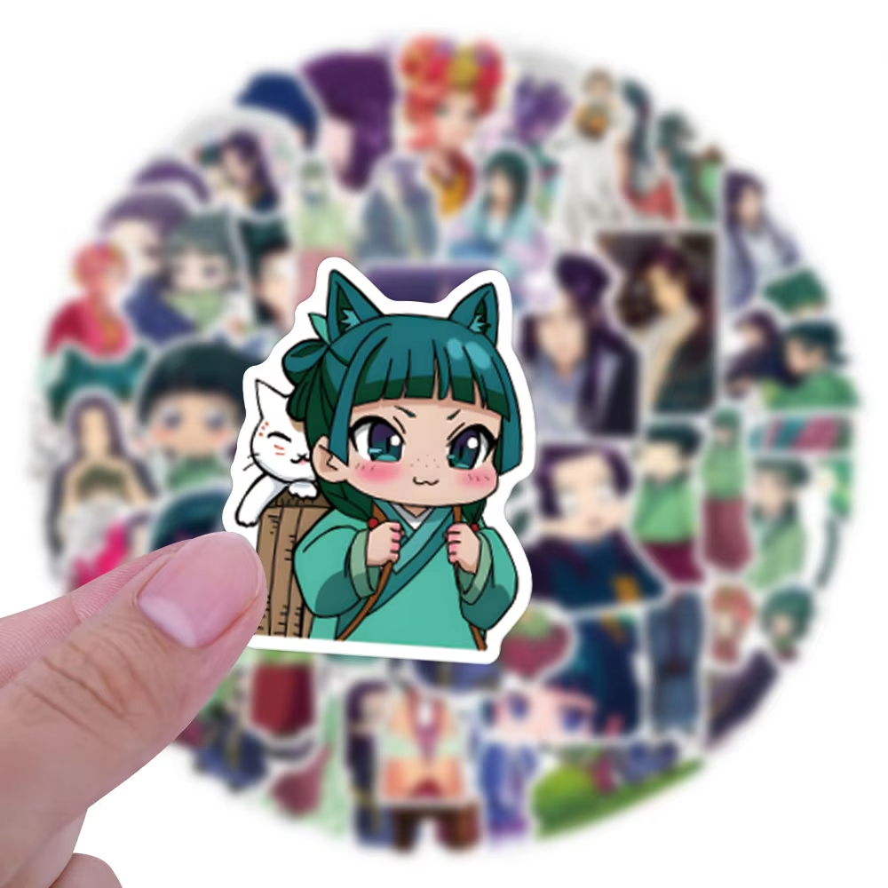 AliExpress 60Pcs Maomao Apothecary Diaries Stickers Jinshi DIY Stickers Scrapbooking Phone Luggage Skateboard Vinyl Waterproof Decals
