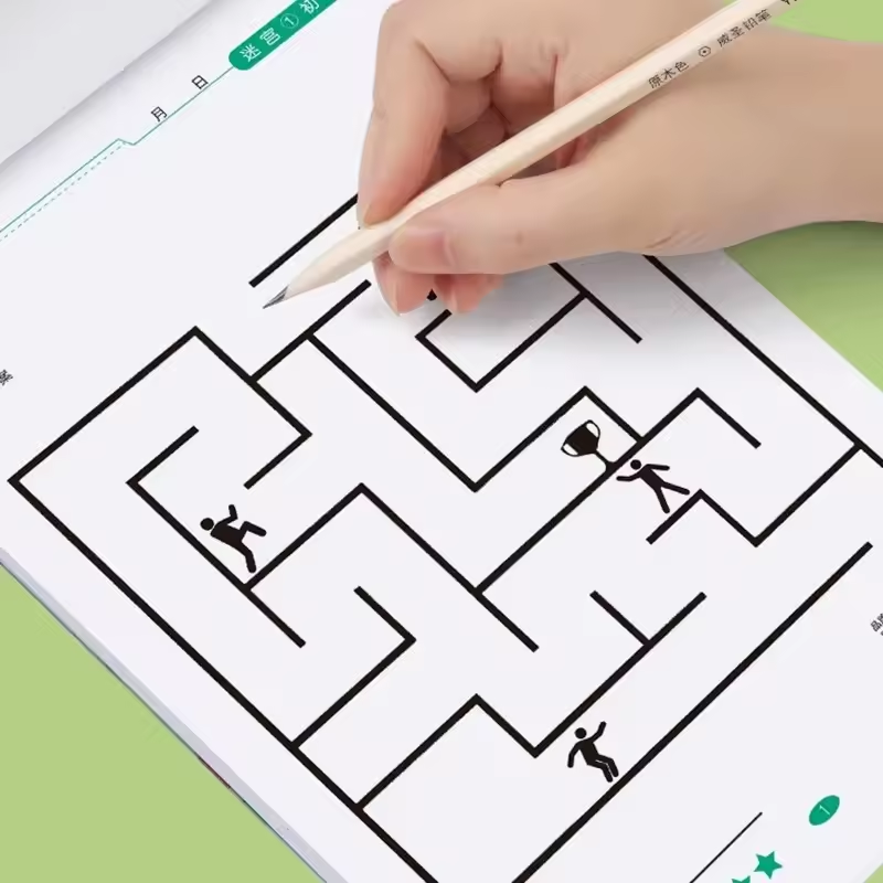 AliExpress 64 Maze Challenge Game Book Student Concentration Training Intelligence Development Puzzle Children Spatial Thinking Maze Game, view 6