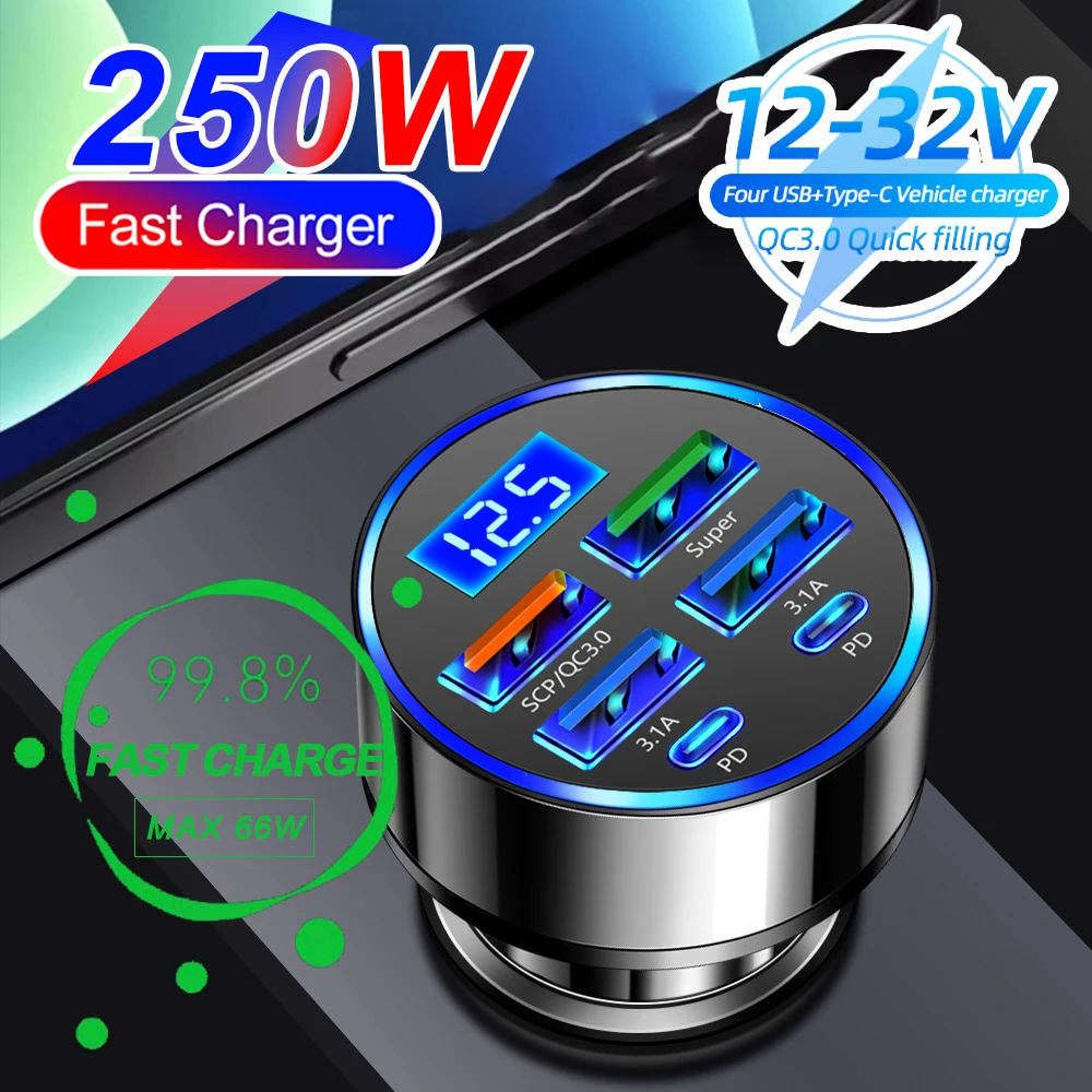 AliExpress Multi-Port Car Charger with PD and QC 3.0