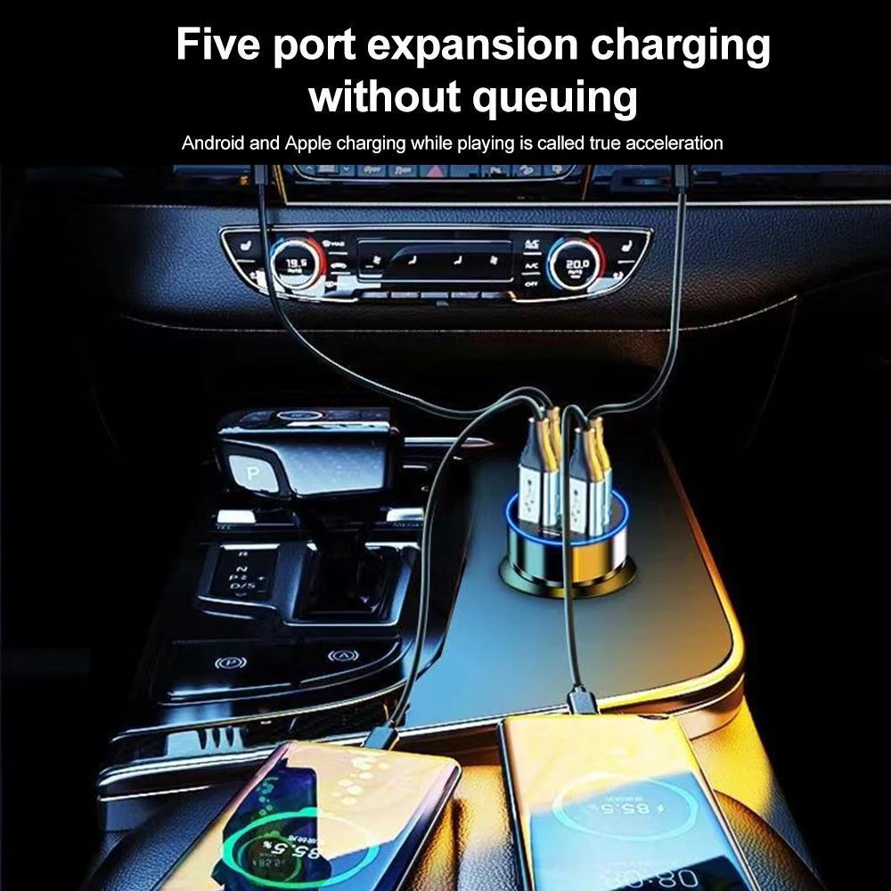 AliExpress Multi-Port Car Charger with PD and QC 3.0, view 2