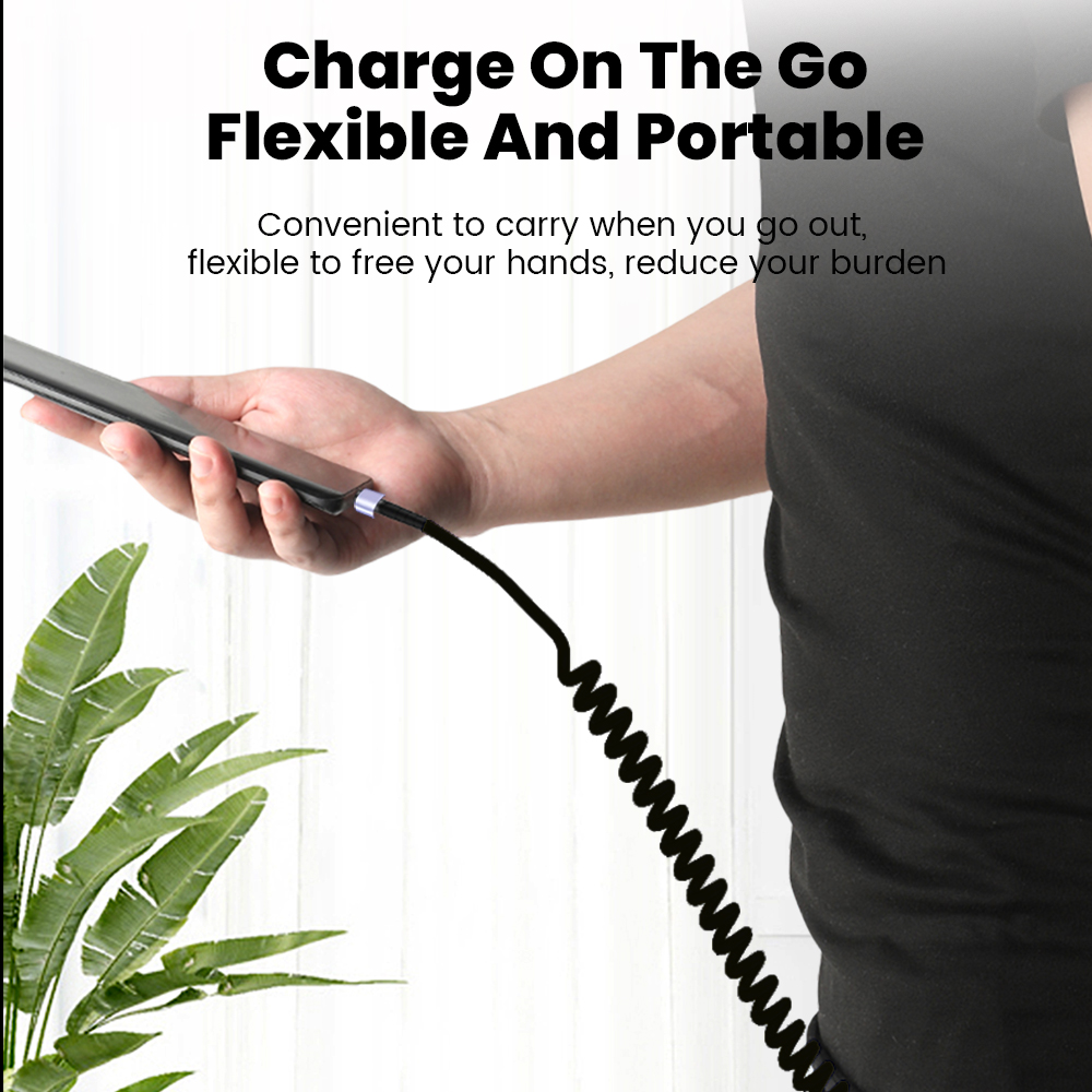 AliExpress 66W-100W Coiled USB-C to USB-C Cable, view 5