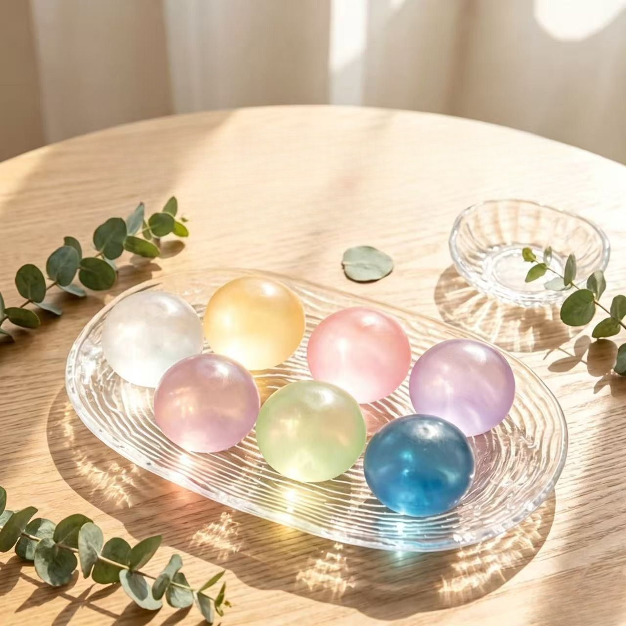 AliExpress 6CM Squishy Plasticity Mochi Fidget Toys Transparency Coconut Oil Vaseline Squeeze Funny Anti Stress Sensory Toy Adults Gifts, view 3