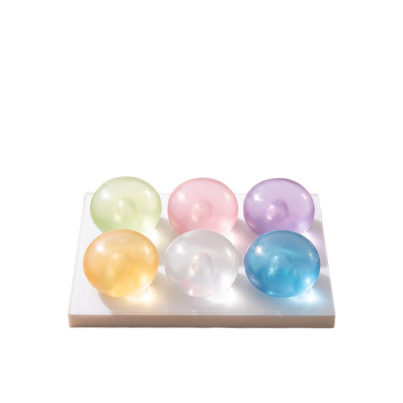 AliExpress 6CM Squishy Plasticity Mochi Fidget Toys Transparency Coconut Oil Vaseline Squeeze Funny Anti Stress Sensory Toy Adults Gifts, view 6