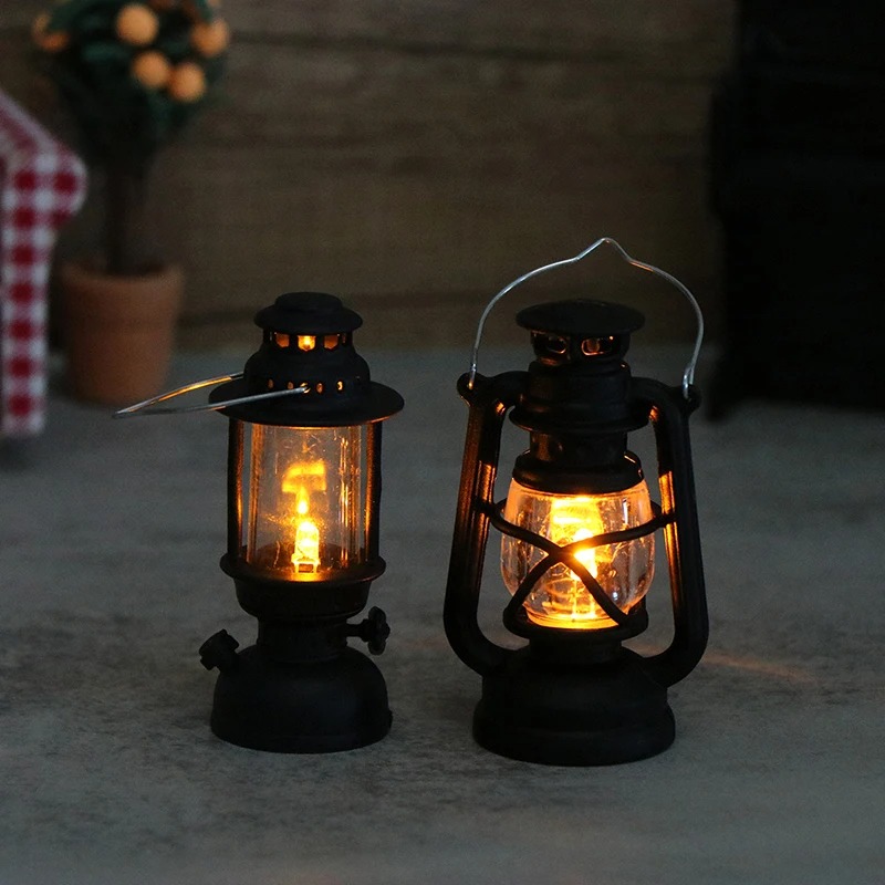 AliExpress 6cmMini Led Retro Glowing Pony Lantern Simulation Cande Light for Doll House Accessories Miniature Lamp Doll Home Decoration Toy, view 3