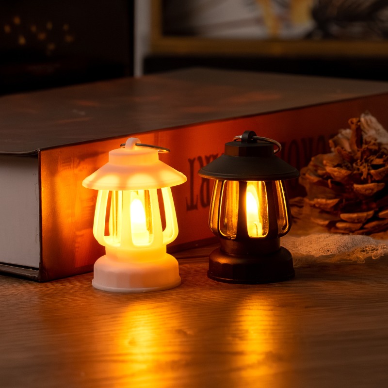 AliExpress 6cmMini Led Retro Glowing Pony Lantern Simulation Cande Light for Doll House Accessories Miniature Lamp Doll Home Decoration Toy, view 4