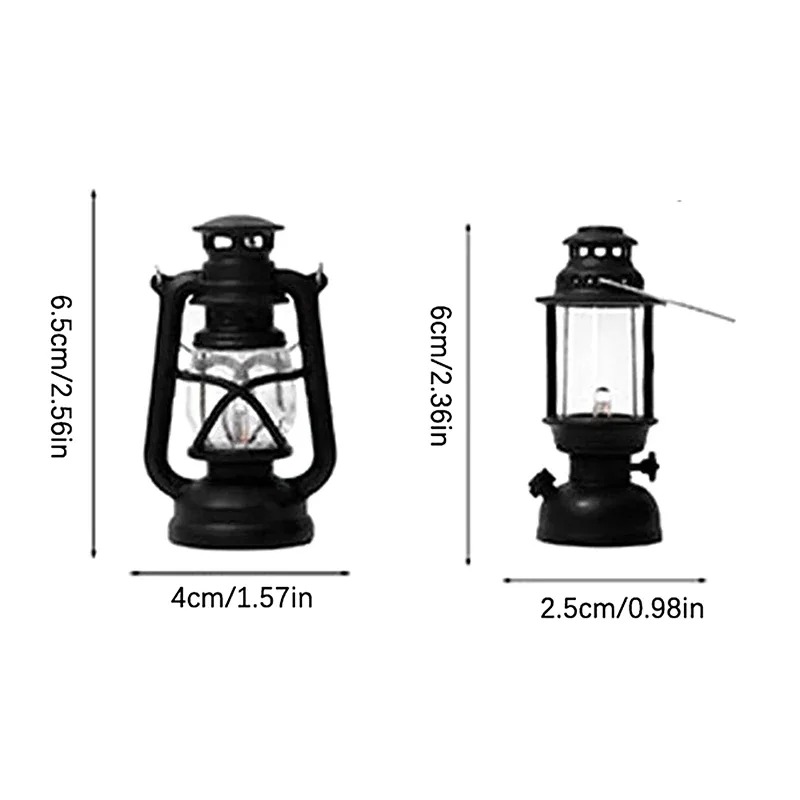 AliExpress 6cmMini Led Retro Glowing Pony Lantern Simulation Cande Light for Doll House Accessories Miniature Lamp Doll Home Decoration Toy, view 6